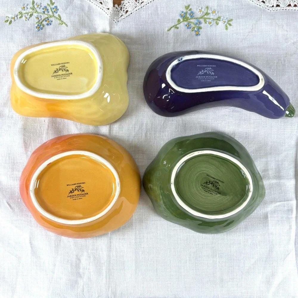 Williams-Sonoma Jardin Potager Vegetable Dip Bowls and Spreaders Set of 8pcs